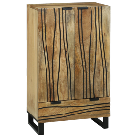alto de 60x33.5x100 cm Madera Maciza de Mango de , Almacenamiento para CD y DVD - Ref: Foro24-4017966, Precio: 175,27 €, Desc...
