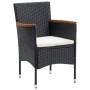 9-piece garden furniture set and black synthetic rattan cushions by vidaXL, Garden sets - Ref: Foro24-3095002, Price: 620,89 ...