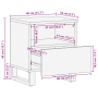 Cabinet de Noche 40x33x46 cm Madera Maciza de Mango | Foro24.es | Tu tienda online para hogar, jardín y más Foro24.es