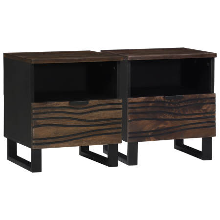 Gabinetes de Noche 2 pcs 40x33x46 cm Madera Maciza de Mango | Foro24.es | Tu tienda online para hogar, jardín y más Foro24.es