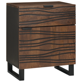 Armario de Noche 50x33x60 cm Madera Maciza Nogal de , Mesitas de noche - Ref: Foro24-4018016, Precio: 98,35 €
