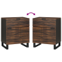 Armario de Noche 50x33x60 cm Madera Maciza Nogal de , Mesitas de noche - Ref: Foro24-4018016, Precio: 98,35 €