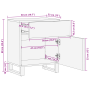 Armario de Noche 50x33x60 cm Madera Maciza Nogal de , Mesitas de noche - Ref: Foro24-4018016, Precio: 98,35 €
