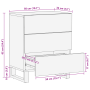Armario de Noche 50x33x60 cm Madera Maciza de Mango y Madera Compensada de , Mesitas de noche - Ref: Foro24-4018017, Precio: ...