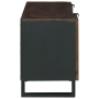 Gabinete para TV 105x33.5x46 cm de Madera Maciza de Nogal de , Almacenamiento para CD y DVD - Ref: Foro24-4018022, Precio: 14...