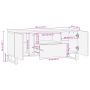 Gabinete para TV 105x33.5x46 cm de Madera Maciza de Nogal de , Almacenamiento para CD y DVD - Ref: Foro24-4018022, Precio: 14...