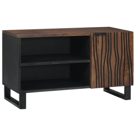 Gabinete de TV 80x31.5x46 cm de Madera Maciza de Mangó y Madera Ingenerada de , Almacenamiento para CD y DVD - Ref: Foro24-40...