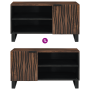 Gabinete de TV 80x31.5x46 cm de Madera Maciza de Mangó y Madera Ingenerada de , Almacenamiento para CD y DVD - Ref: Foro24-40...