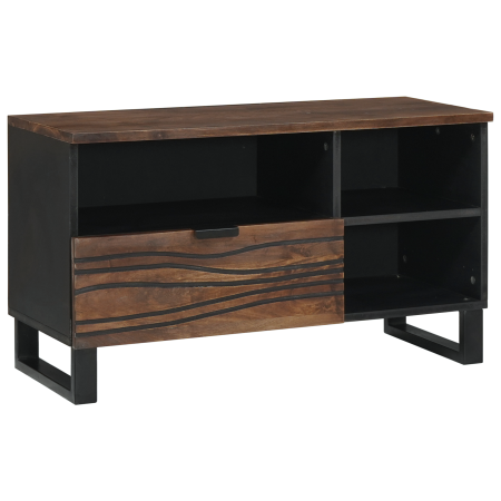 Gabinete de Televisión 80x33.5x46 cm Madera Sólida de Mango y Madera Ingenierizada de , Almacenamiento para CD y DVD - Ref: F...