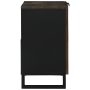 Cabinet de Lavabo Nogal Madera Maciza, Metal Mediano Elegante de , Muebles de baño - Ref: Foro24-4018027, Precio: 108,42 €