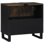 Cabinet de Lavabo Nogal Madera Maciza, Metal Mediano Elegante de , Muebles de baño - Ref: Foro24-4018027, Precio: 108,42 €