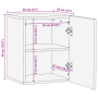 mueble colgante de baño 38x33.5x48 cm de madera maciza y MDF de , Muebles de baño - Ref: Foro24-4018028, Precio: 78,92 €
