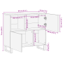 Gabinete 80x33.5x75 cm Madera Maciza Mango de , Almacenamiento para CD y DVD - Ref: Foro24-4018035, Precio: 136,73 €, Descuen...