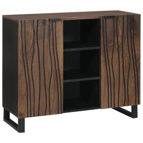 Aparador 90x33.5x75 cm de Madera Maciza de Mango de , Almacenamiento para CD y DVD - Ref: Foro24-4018036, Precio: 160,20 €, D...