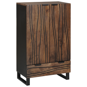 Alto Gabinete 60x33.5x100 cm Madera Sólida de Mango de , Almacenamiento para CD y DVD - Ref: Foro24-4018038, Precio: 169,90 €...
