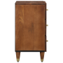 Mesa de Noche Marrón miel con patrones dorados Madera Maciza de Mango | Foro24.es | Tu tienda online para hogar, jardín y más Foro24.es