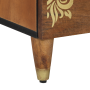 Mesa de Noche Marrón miel con patrones dorados Madera Maciza de Mango | Foro24.es | Tu tienda online para hogar, jardín y más Foro24.es