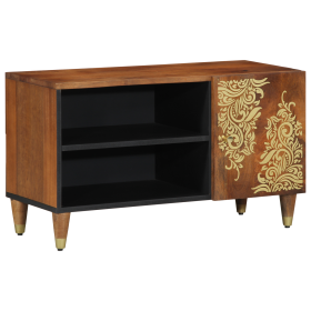 Cabinet para TV Marrón miel Madera de mango maciza, MDF de , Almacenamiento para CD y DVD - Ref: Foro24-4018751, Precio: 89,1...