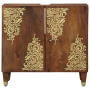 Armario Lavabo Marrón miel con detalles dorados Madera Maciza de , Muebles de baño - Ref: Foro24-4018755, Precio: 87,45 €