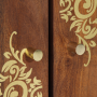 Armario Lavabo Marrón miel con detalles dorados Madera Maciza de , Muebles de baño - Ref: Foro24-4018755, Precio: 87,45 €