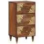 Aparador Marrón miel Madera Maciza 40 x 33 x 75 cm Aparador de , Almacenamiento para CD y DVD - Ref: Foro24-4018759, Precio: ...