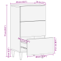 Aparador Marrón miel Madera Maciza 40 x 33 x 75 cm Aparador de , Almacenamiento para CD y DVD - Ref: Foro24-4018759, Precio: ...