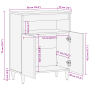 Aparador 60x33x75 cm Madera Sólida Mango de , Almacenamiento para CD y DVD - Ref: Foro24-4018761, Precio: 106,06 €, Descuento: %