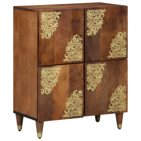 Aparador Marrón miel Madera de acacia sólida 60 x 33 x 75 cm de , Almacenamiento para CD y DVD - Ref: Foro24-4018762, Precio:...