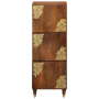 Mueble Alto Color miel con detalles dorados Madera maciza de mango de , Almacenamiento para CD y DVD - Ref: Foro24-4018765, P...