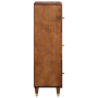 Mueble Alto Color miel con detalles dorados Madera maciza de mango de , Almacenamiento para CD y DVD - Ref: Foro24-4018765, P...