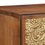 Mueble Alto Color miel con detalles dorados Madera maciza de mango de , Almacenamiento para CD y DVD - Ref: Foro24-4018765, P...