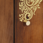 Mueble Alto Color miel con detalles dorados Madera maciza de mango de , Almacenamiento para CD y DVD - Ref: Foro24-4018765, P...