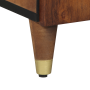 Mueble Alto Color miel con detalles dorados Madera maciza de mango de , Almacenamiento para CD y DVD - Ref: Foro24-4018765, P...