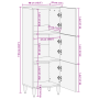 Mueble Alto Color miel con detalles dorados Madera maciza de mango de , Almacenamiento para CD y DVD - Ref: Foro24-4018765, P...