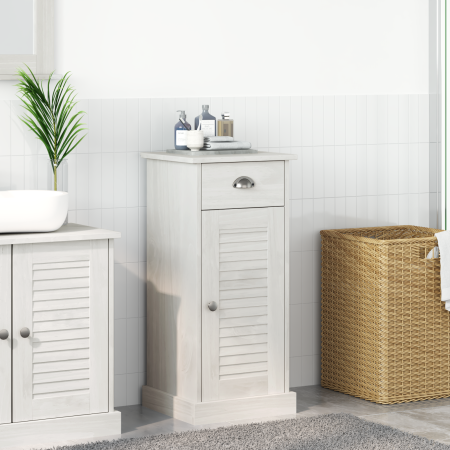 Armario de baño "VIGO" con cajón 37x34x80 cm de madera maciza de pino de , Tocadores de baño - Ref: Foro24-4019106, Precio: 9...