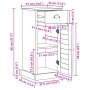 Armario de baño "VIGO" con cajón 37x34x80 cm de madera maciza de pino de , Tocadores de baño - Ref: Foro24-4019106, Precio: 9...
