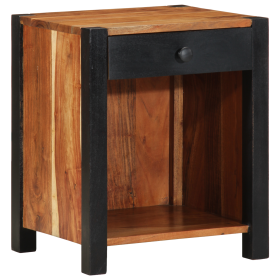 Armario de noche 40x35x50 cm de madera maciza de Acacia de , Mesitas de noche - Ref: Foro24-4019634, Precio: 123,17 €, Descue...