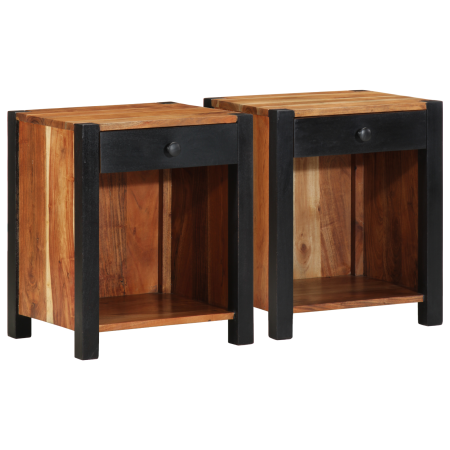 Armarios de Mesita de Noche 2 pcs 40x35x50 cm Madera Maciza de Acacia de , Mesitas de noche - Ref: Foro24-4019635, Precio: 22...