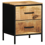 cabinetito de noche 40x35x50 cm Madera Maciza Mango Rústico de , Mesitas de noche - Ref: Foro24-4019637, Precio: 121,99 €, De...