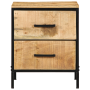 cabinetito de noche 40x35x50 cm Madera Maciza Mango Rústico de , Mesitas de noche - Ref: Foro24-4019637, Precio: 121,99 €, De...