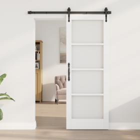 Puerta corrediza  con juego de hardware 86x198.5 cm Madera de Pino maciza | Foro24.es | Tu tienda online para hogar, jardín y más Foro24.es