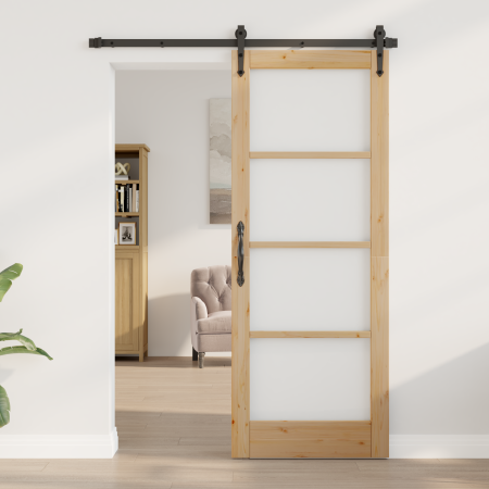 Puerta Interior con Cristal "ORKDAL" 78x202x4 cm Madera Sólida de Pino | Foro24.es | Tu tienda online para hogar, jardín y más Foro24.es