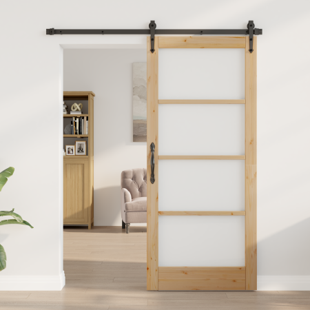 Puerta Interior con Cristal "ORKDAL" 86x198,5x4 cm de Madera Maciza de Pino | Foro24.es | Tu tienda online para hogar, jardín y más Foro24.es