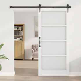 Puerta Interior con Cristal "ORKDAL" Blanca 93x202x4 cm de , Puertas para el hogar - Ref: Foro24-4102704, Precio: 181,79 €, D...