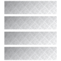 Placas de aluminio con patrón en relieve 4 pcs Antideslizante 100x25 cm de , Alfombrillas para escalones - Ref: Foro24-410428...