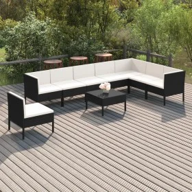 9-piece garden furniture set and black synthetic rattan cushions by vidaXL, Garden sets - Ref: Foro24-3094444, Price: 732,69 ...