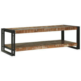 Mesa de Café Multicolor 120x50x38 cm Madera Reciclada Sólida