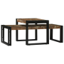 Conjunto de 2 Mesas de Café de Madera Sólida Recuperada de , Mesas de centro - Ref: Foro24-4104723, Precio: 148,76 €