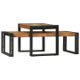 Conjunto de 2 Mesas de Café de Madera Maciza de Acacia de , Mesas de centro - Ref: Foro24-4104722, Precio: 149,10 €, Descuent...