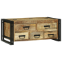 Mesa de Café 90x50x38 cm Madera Maciza de Mango Rugoso de , Mesas de centro - Ref: Foro24-4104724, Precio: 235,18 €, Descuent...